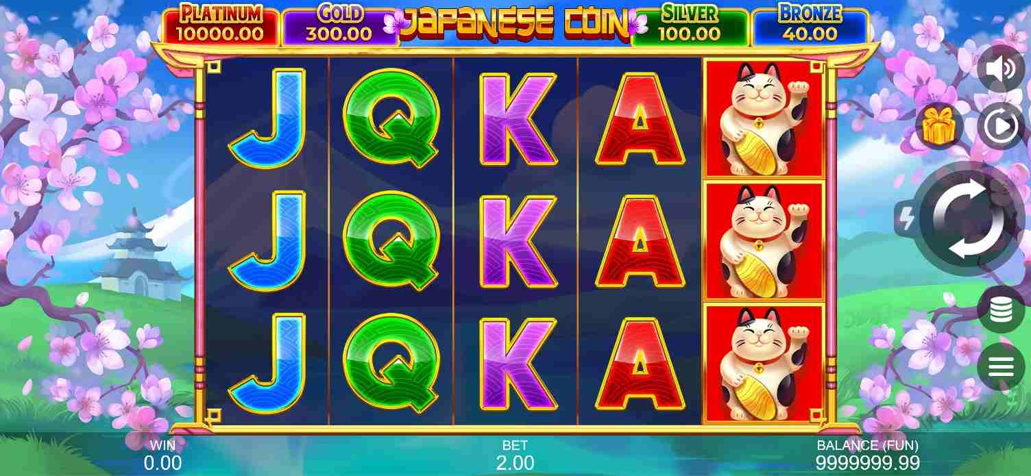 Japanese Coin Hold the Spin Theme & Design