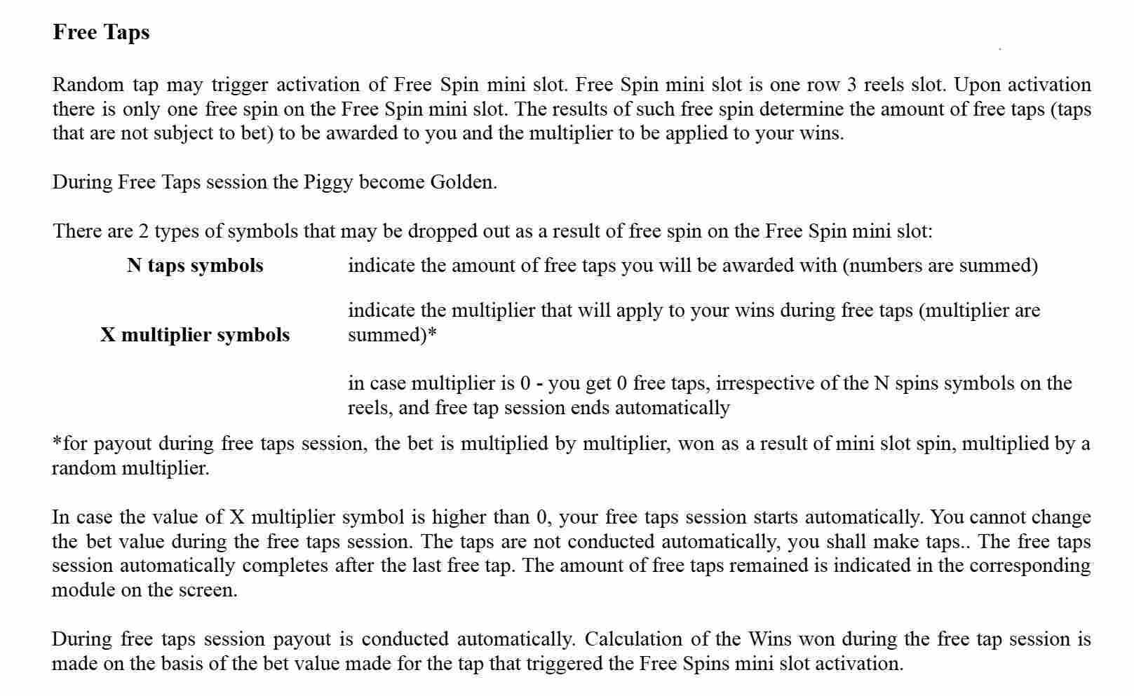 Piggy Tap Free Spins